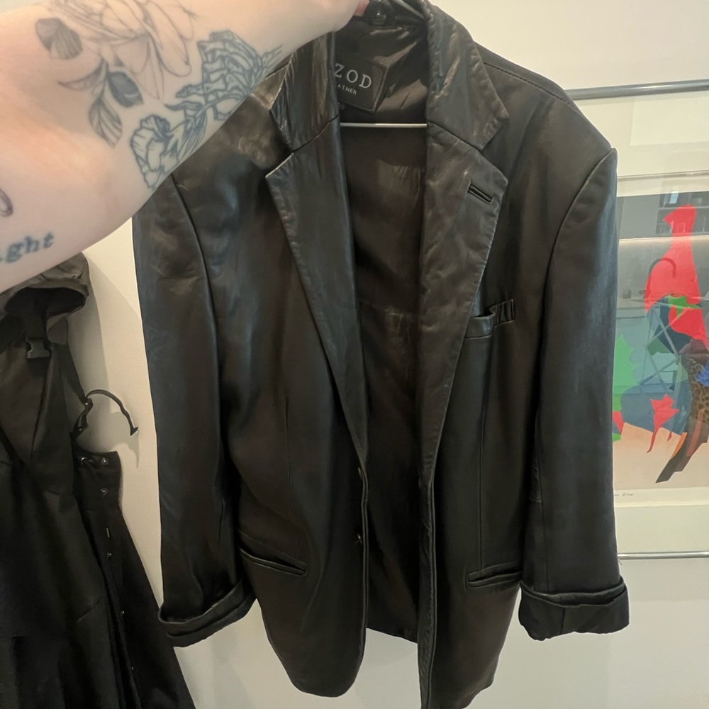 IZOD Black Leather Jacket